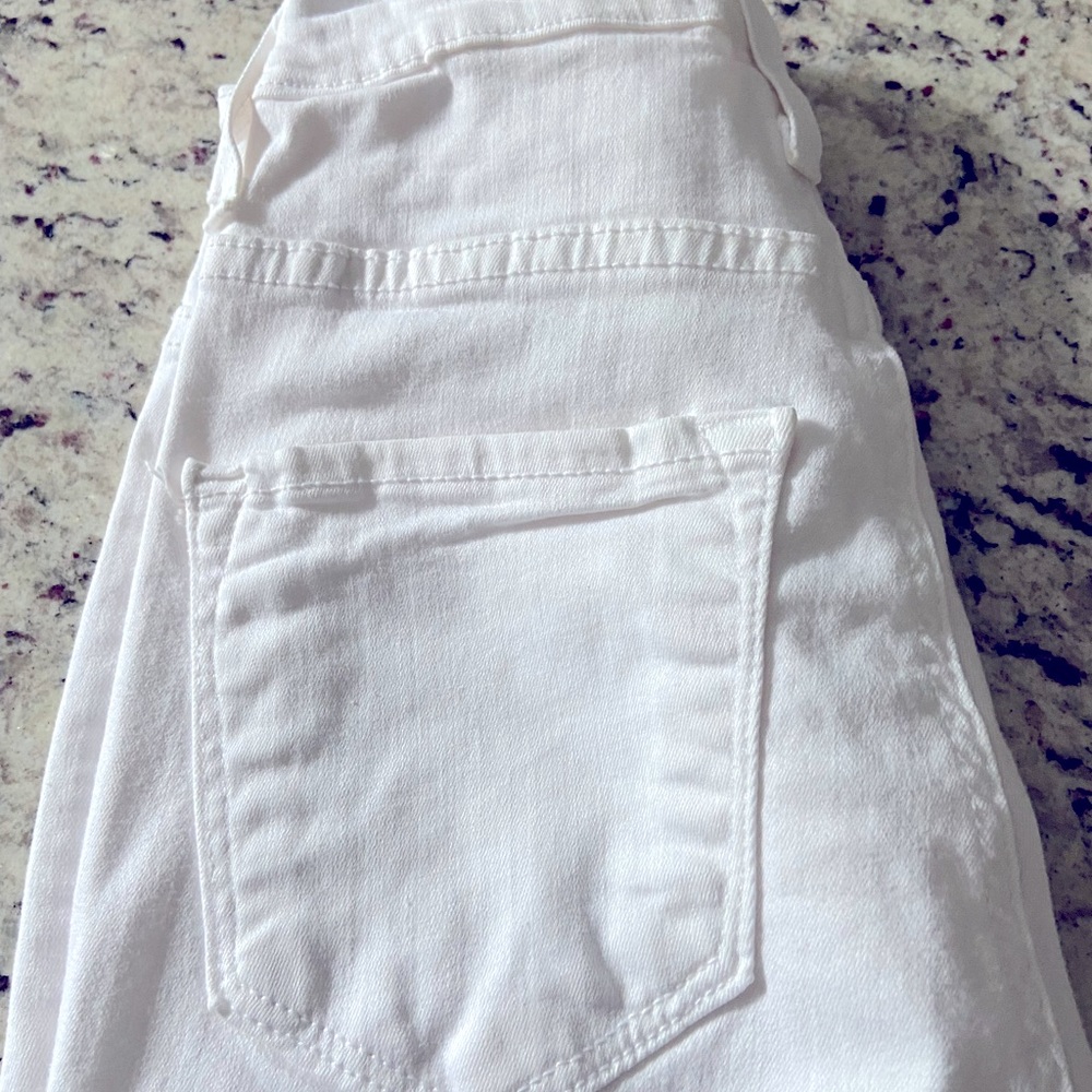 White high rise skinny jeans